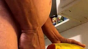 Shaved papaya pussy teased in solo masturbation, building to homemade cumshot climax.