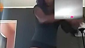 Slim milf twerks her ass in ghetto style. Petite slut shows off her moves.