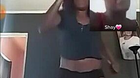 Slim milf twerks her ass in ghetto style. Petite slut shows off her moves.