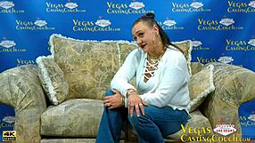 Julianna's first anal milf casting in Vegas POV