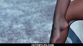 Blonde Milf Vanessa Cage Sucks Huge Cock in Black Leather Lingerie Nude