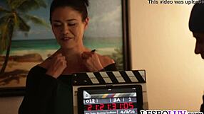 Lesbian babes discuss their video shoot