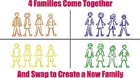 brunette sucks dick in family swap