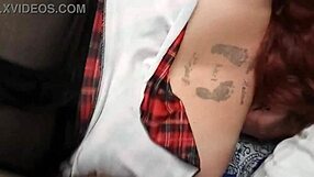 Rockerchick y el vato try anal for the first time, taking it deep in doggystyle.