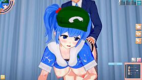 Enjoy this Touhou anime video with Kawashiro Nitori in a fun 3DCG scene from the hentai game.