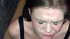 blowjob leading to intense facial cumshot