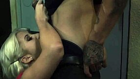 Wow, brunette teen babe gets bound for intense anal domination at the glory hole