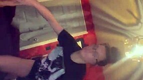 Petite brunette deepthroats and swallows cum