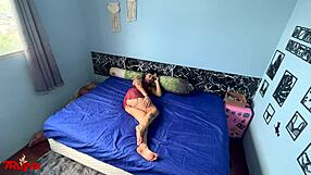 Watch the latina teen slut blow the old cuckold while he watches!