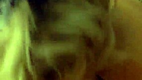 Blonde mature woman in lingerie enjoys oral and cum play