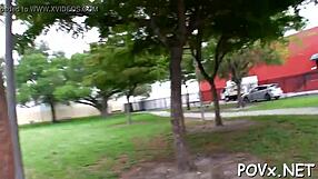 Gentle oral service contrasts with vehement hardcore sex in POV