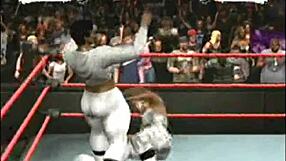 garcella battles alissa in wild wrestling fantasy