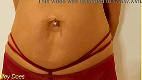 Wife Tries On Amazing Red Lingerie For Fantasy Night