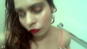 Ginger Paris in Neon Lingerie Masturbating Solo