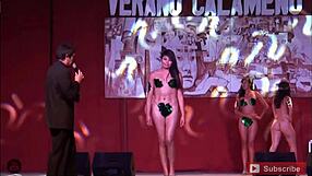 hot half naked girls teasing at home