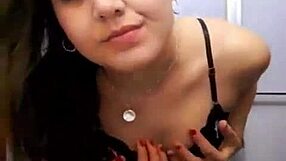 Horny colombian brunette moans