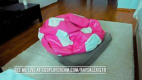 beautiful bimbo in cosplay chats on webcam