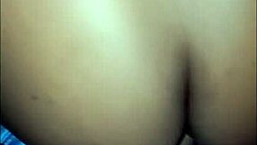 Latina brunette trains husband with intense public sex on grass until he cums, watched by guard.