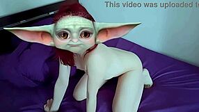 in this star wars parody, the asian milf pornstar masturbates and sucks before anal assfucking