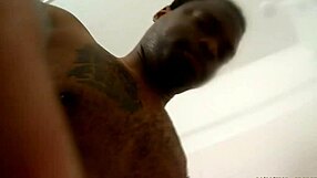 Watch her stroke massive black cock to cum!