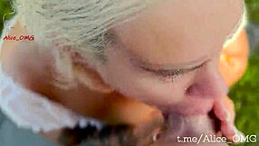 does this young babe really give herself to the neighbor's man in the garden?