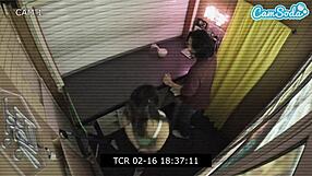 security cam catches tiny asian girl feeling intense pleasure sucking huge cock until orgasm