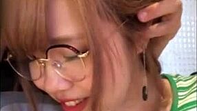 Wow, Miki's 20YO Design Student Skills! Blindfolded Busty Play Rocks!