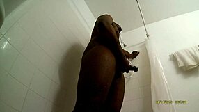 Watch her stroke massive black cock to cum!