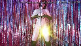 dirty milf cop strips on pole