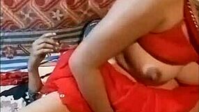 În saree roșu de mireasă, a luat-o tare în stil desi