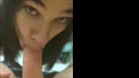 Trans performer delivers sloppy blowjob in casting interview