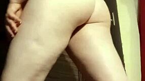 Busty camgirl fingers her ass in pov