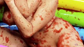 Hey, wanna wrestle in jello with us big-boobed British lesbians?