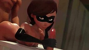 Oh omule, nu pot crede Helen Parr în această acțiune sălbatică de threesome