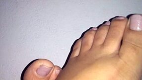 Beautiful Feet Fetish with Horny Cute Girl