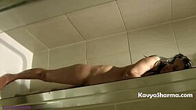 Relaxing shower massage with Indian bhabhi in bathroom