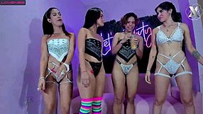 Hey, wanna see these Latina gang whores team up for a wild orgy with nonstop action?