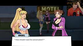 blonde knight tempts with big tits and ass in lewd superhero adventure