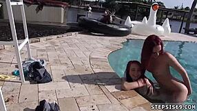 teen cheerleaders hanging out with their cronies in a group pov