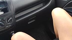 Latina babe gets wild Uber sex at the outdoor fair in public