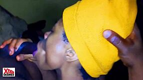 Naija girl swallows cum in blowjob