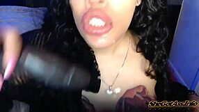 Ebony babe fuck with big tits and small boobs giving best blowjob to big dick