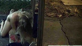 Teen endures rough bondage orgasm with sock scent.