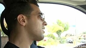 Watch her ride that massive stranger's cock while he humiliates her old cuckold