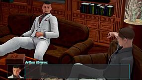 This anime hentai game features intense bondage and masturbation.