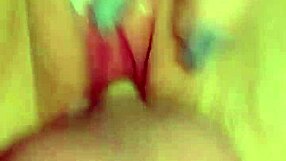 Amateur pov creampie session with petite milf