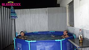 Are Tattooed Straight Guys Stripping Naked In Pool Bath?