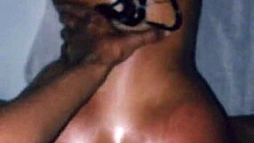 Petite 18+ stripper bent over in doggystyle takes big black cock until creampie