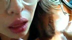 my step sister maria assists me in a private moment