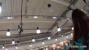 Glamorous Czech Cutie Teased and Rode in Mall POV